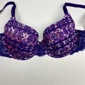 LS BLU/PNK Sexy Tease Lightly Lined Underwire, 34DD *P1002